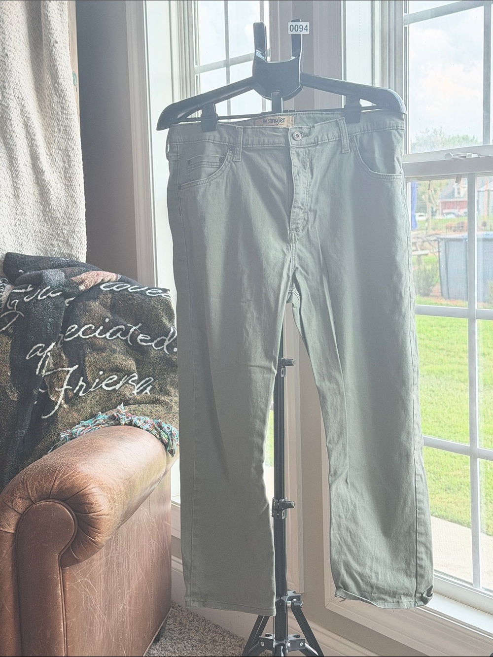 Wrangler Men’s Sage Green Relaxed-Fit Jeans